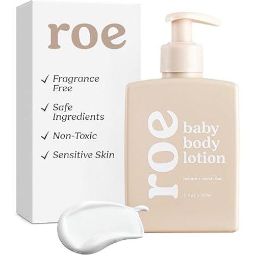 Roe Wellness- Baby Lotion Moisturizer Fragrance-Free | Great For Sensitive Skin Lightweight Moisturizing Lotion | For Babies, Infants, Kids and More