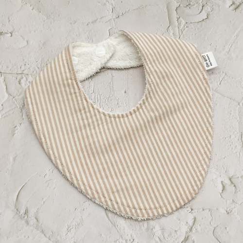 Beige Stripes Signature Bib