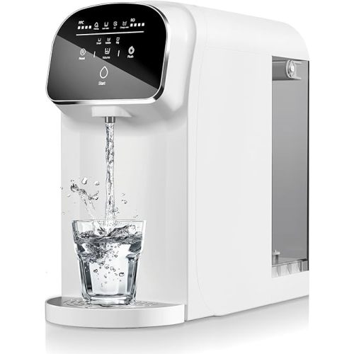 Aigerri UV Countertop Reverse Osmosis Water Filter, NSF/ANSI 372 Certified, 5-Stage RO Filtration System, 5: 1 Pure to Drain, No Installation, Portable Reverse Osmosis Purifier for Home, Kitchen