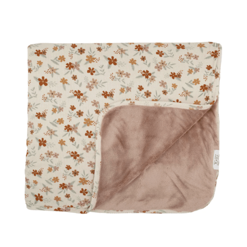 Autumn Floral Small Ribbed Youth Blanket