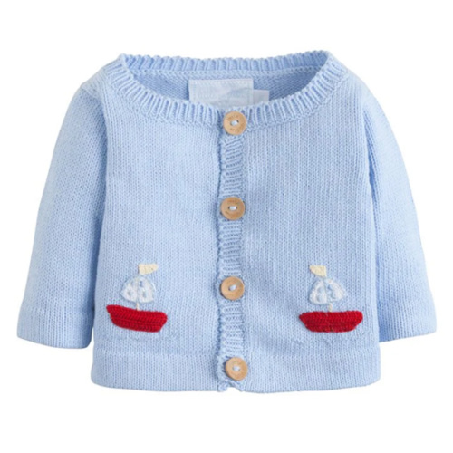 Little English Crochet Sweater- Sailboat - Baby Bloomers