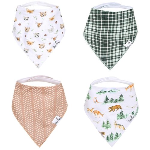 Copper Pearl Baby Boys Wilder Print 4-Pack Bib Set