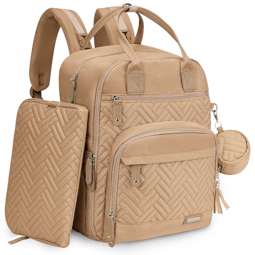 iniuniu Diaper Bag Backpack, 4 in 1 kit Large Unisex Baby Bags for Boys Girls, Waterproof Travel Back Pack with Diaper Pouch