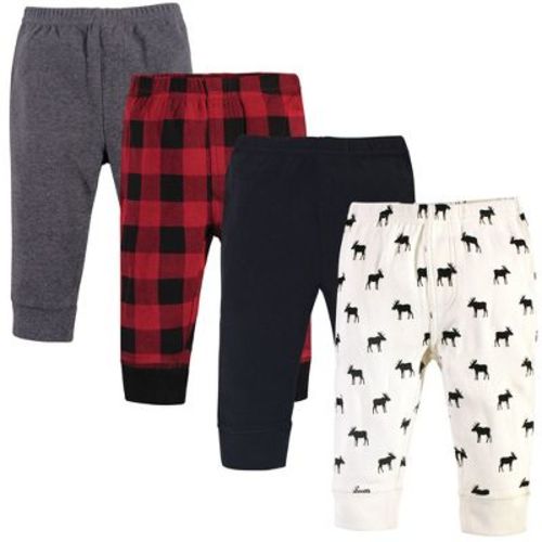 Touched by Nature Basics Infant Baby Organic Cotton Pants 4-Pack, Forest Explorer, 0-3 Months