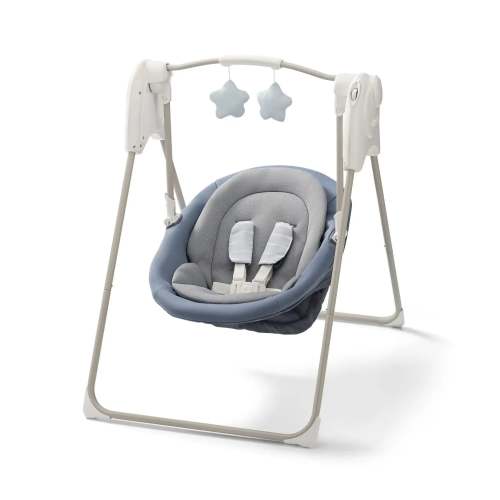 Graco Slim Spaces Compact Baby Swings for Infants, Infant Swing - Pristine Blue