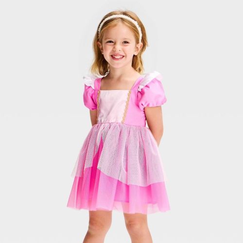 Toddler Girls' Disney Princess Sleeping Beauty Aurora Ballerina Cosplay Dress - Pink 3T