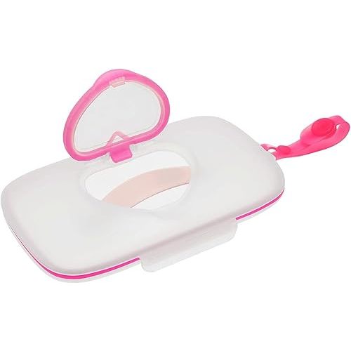 Wipes Dispenser Portable Wipes Container, Travel Wipes Case, Reusable Wipe Holder for Diaper Bag, Refillable Wipes Pouch for Outdoor Cars