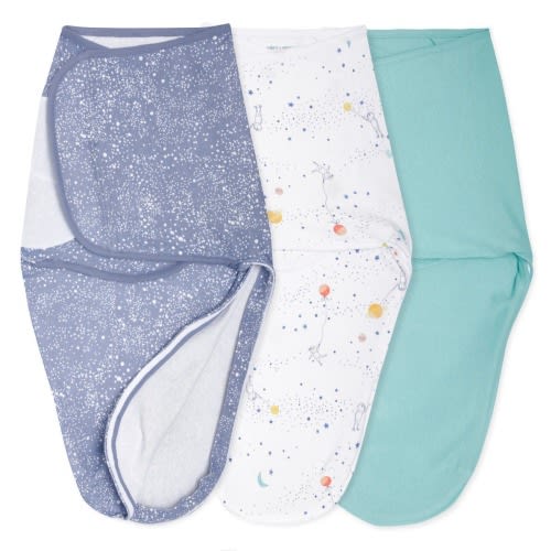 aden + anais stargaze wrap swaddle 3 pack size 0-3 months