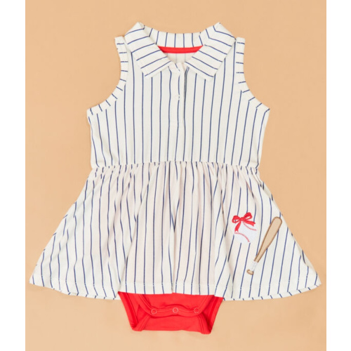 Slugger Baseball Polo Bodysuit Dress - (3-6m or 6-12m)