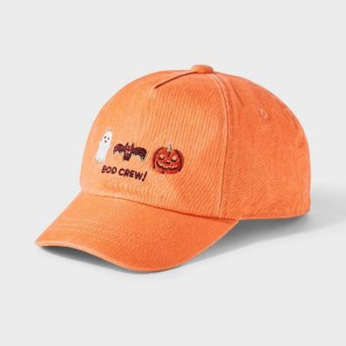 Toddlers' Boo Crew Halloween Baseball Hat - Cat & Jack™ Orange 12-24M