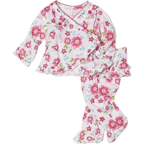 Absorba Newborn Baby Girls' 2 Piece Footed Pant Set