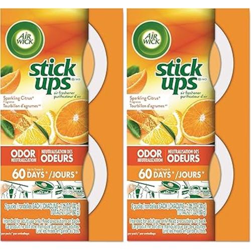 Air Wick Stick Ups Air Freshener, Sparkling Citrus | 2 Count | Pack of 2