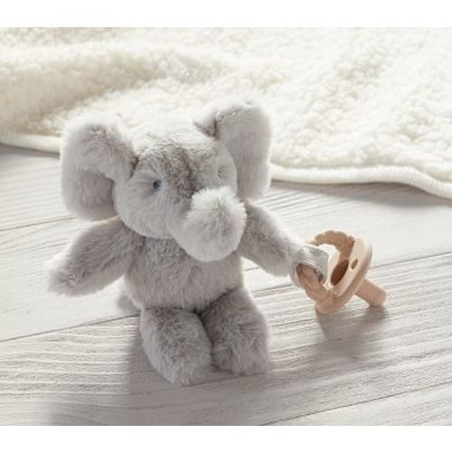 Elephant Critter Plush Pacifier Holder