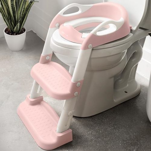 Jool Baby Potty Training Seat with 2 Step Ladder for Toddlers - Splash Guard, Adjustable Height (Sage)