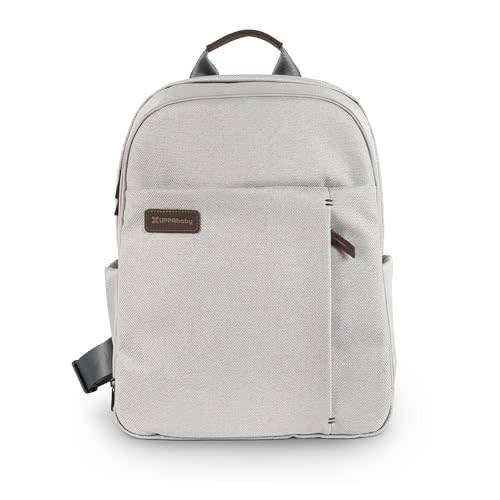 UPPAbaby Changing Backpack -Bottle & Laptop Pocket Trolley Sleeve -Savannah | Multiple Storage Compartments, Stroller Strap Attachment