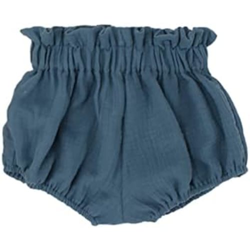 Baby Girls Ruffle Cotton Gauze Bloomer BLUE 0-6 MONTHS
