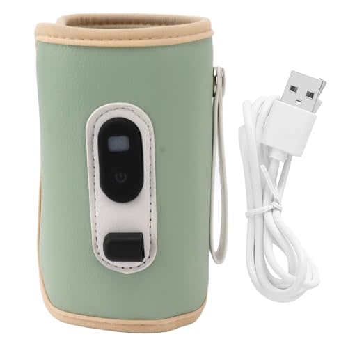 Jwthee Bottle Warmer, Fast Baby Milk Warmer Portable Milk Bottle Warmer Multifunctional Baby Bottle Warmers USB for Home Travel Car (Green)
