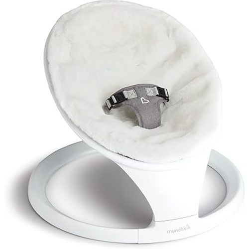 Munchkin Baby Swing Seat Cover, Premium Ultra-Soft Faux Fur, White