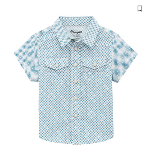 Wrangler Infant Boys' Geo Print Short Sleeve Snap Western Shirt