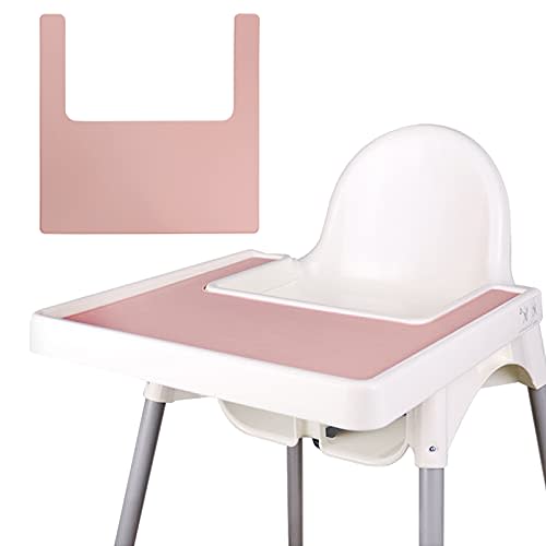 High Chair Placemat, Suitable for IKEA Antilop Highchai (Pink) | Long Lasting High Chair Placemat Silicone, Clean and Hygienic, for Toddlers and Babies