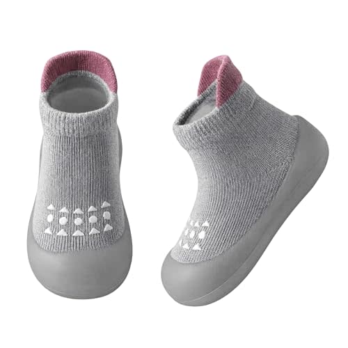 Baby Sock Shoes Toddler Walking Shoes Infant Non-Slip Slippers with Soft Rubber Sole Baby Boys Girls Sneakers