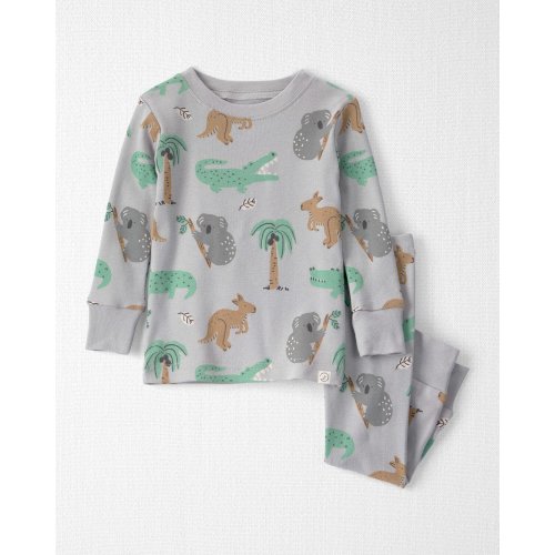 Baby 2-Piece Organic Cotton Ribbed Pajama Set in Aussie Friends Print - Little Planet | Carter's