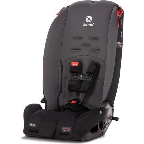 Diono Radian 3R, 3-in-1 Convertible Car Seat, Rear & Forward Facing, 10 Years 1 Car Seat, Slim Design Fits 3 Across, Gray Slate