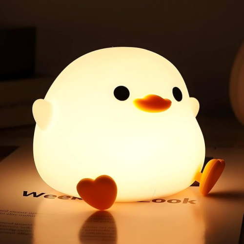 Night Light for Kids, Squishy Silicone Lamp - 50H Low/12H High, 2 Brightness, Tap-Control, USB Rechargeable, for Kids Decor & Nursery, Great Chrismas, Birthday, Halloween Gifts
