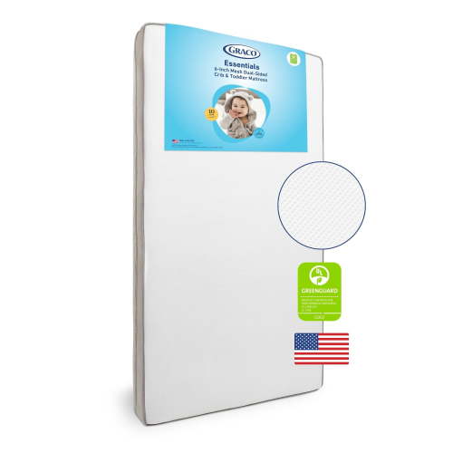 Graco 6-Inch Mesh Dual-Sided Crib And Toddler Mattress,