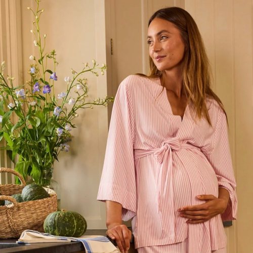 LAKE | Women | DreamModal Pajamas | Fog Maternity Kimono Bundle