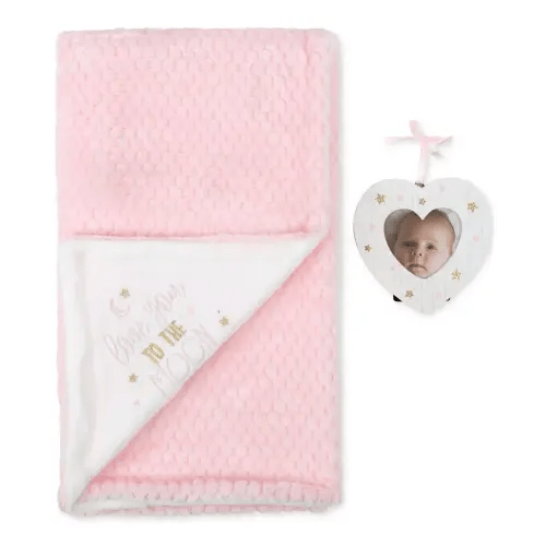 Baby Essentials
Love You to the Moon Blanket & Frame, 2 Piece Set