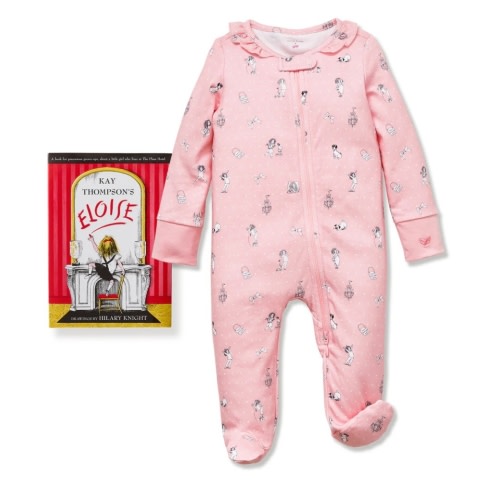 Petite Plume x Eloise Baby Pima Romper + Eloise Hardcover Children's Book