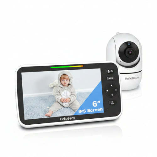 HelloBaby 6" Video Baby Monitor with 1 Camera HB6550Plus