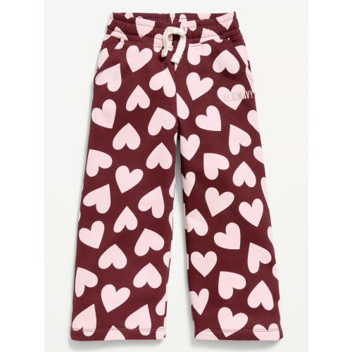 Logo Graphic Wide-Leg Sweatpants for Toddler Girls