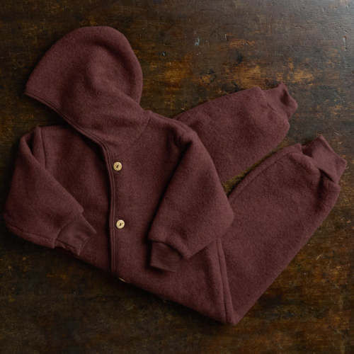 Pipit Baby Suit - Merino Wool Fleece - Fig 0-3 months size