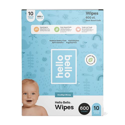 Hello Bello Baby Wipes, Unscented, 600 Count