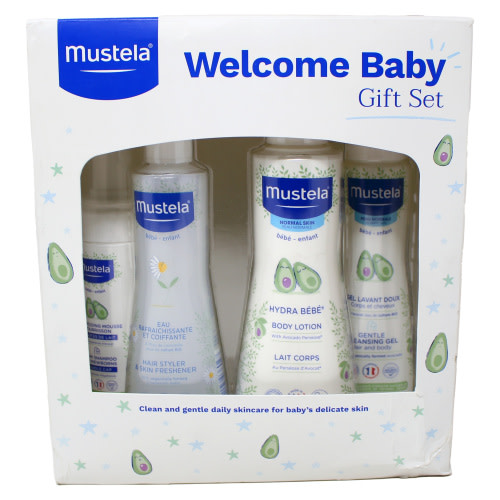 Mustela Welcome Baby Clean & Gentle Skincare Gift Set 4 Pieces
