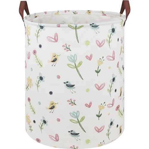 CLOCOR Kids Laundry Basket,Waterproof Baby Nursery Hamper,Collapsible Fabric Storage Container,Toys Bin,Room Decor,Gift Basket（Painting