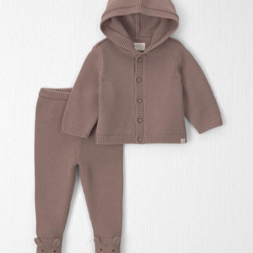 Baby 2-Piece Organic Cotton Sweater Knit Cardigan & Pant Set | Carter’s Oshkosh Canada