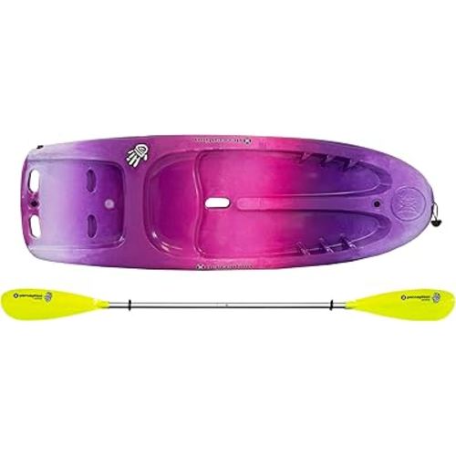 Perception Kayaks Hi Five | Sit on Top Kids Kayak for Kids up to 120 Lbs.| Youth Kayak with Paddle | 6' 6"