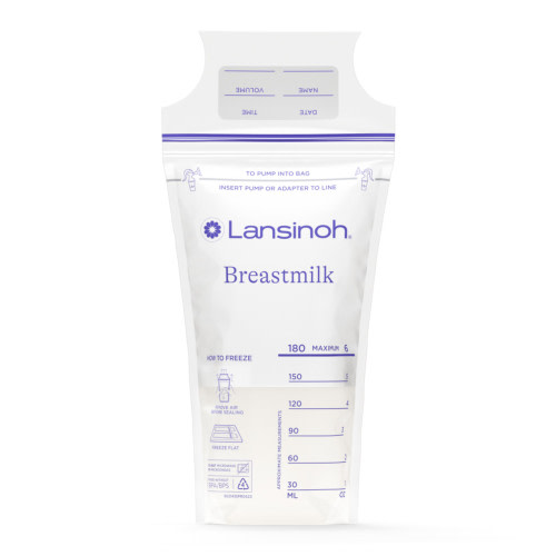 Lansinoh Breastmilk Storage Bags, 200 Count, Fast Freeze & Thaw, Breastfeeding Essentials, 6 oz HSA/FSA Eligible