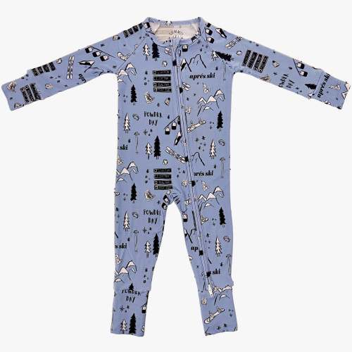 Powder day- Bamboo convertible footie- Zippy pajamas