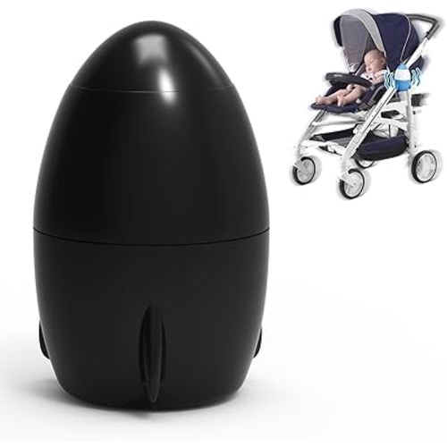 Portable Stroller Rocker, Baby Vibrating Soother with 5 Speed Settings and 40-Minute Timer - Fits Pushchairs & Prams and Strollers (Black)