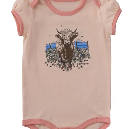 Girls' Short Sleeve Highland Bodysuit (Baby) | Spring Layering | Carhartt