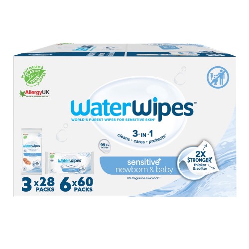 WaterWipes Newborn & Baby Sensitive Wipes 444 Mixed Multi Pack