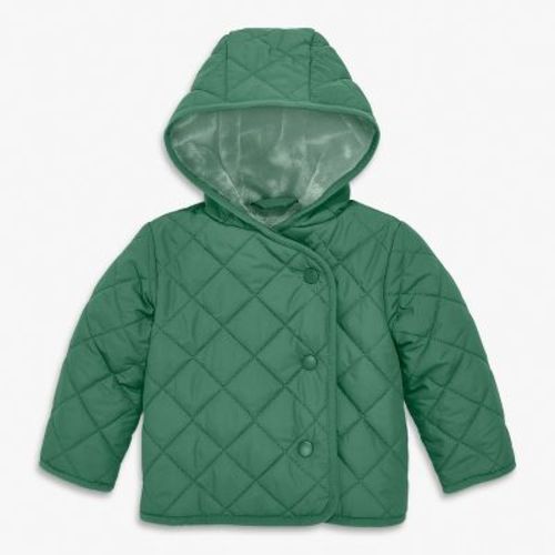 Primary Baby Quilted Fleece-Lined Puffer Jacket in Chive Size 3-6 Months