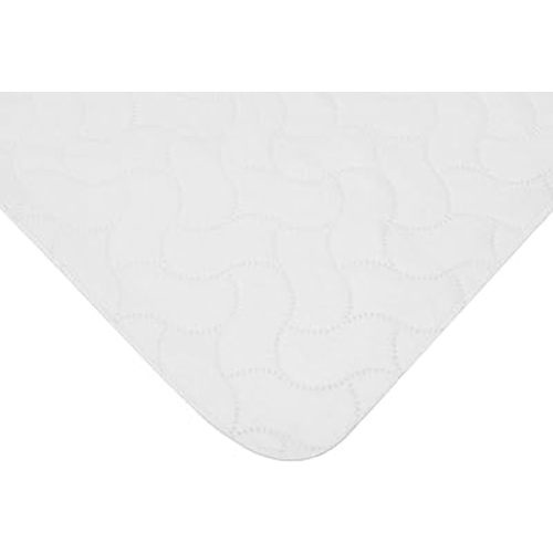 American Baby Company Waterproof Embossed Quilt-Like Flat Bassinet Protective Pad Cover White 15" X 33"