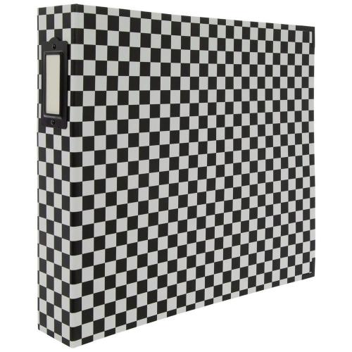 Checkered Three-Ring Scrapbook Album - 12" x 12"