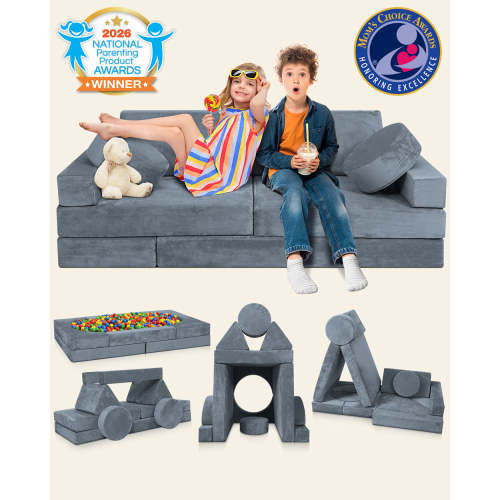 LX15 Couch Gray – Modular Kids Sofa – Lunix