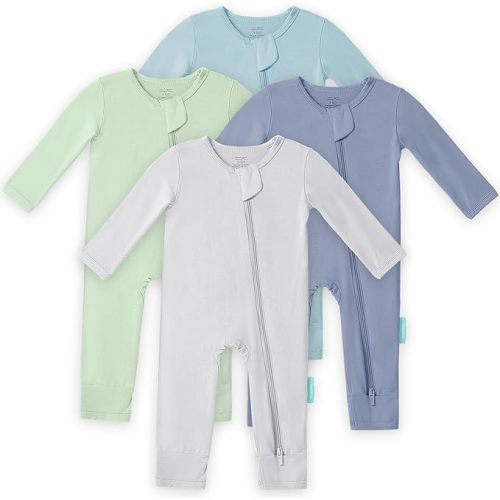 PurComfy Baby Long Sleeve Romper Jumpsuit, Premium Soft Rayon One Piece Pajamas Boy Girl 2-Way Zipper Coverall Sleeper